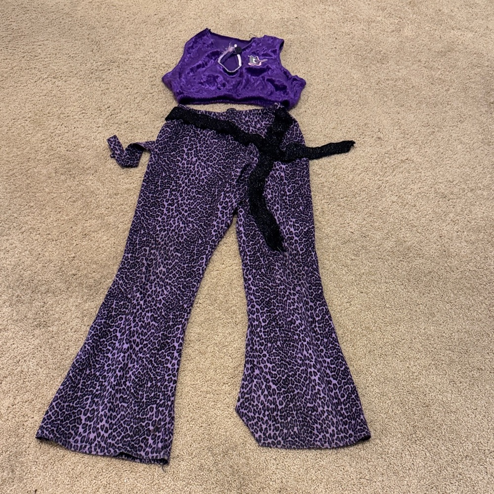 Josie and the Cats Vintage Purple Leopard  Costume
